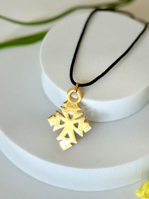 AXSUM MESKEL necklace | አክሱም መሰቀል በ ጥቁር ሀር