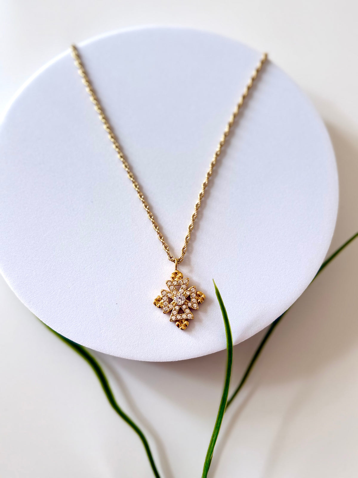 ENKU Cross Medium | እንቁ Meskel Necklace