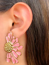 ADEY ABEBA | አበባ Daisy Earrings (Coral)