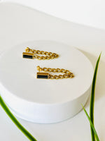 Onyx Chain Earrings