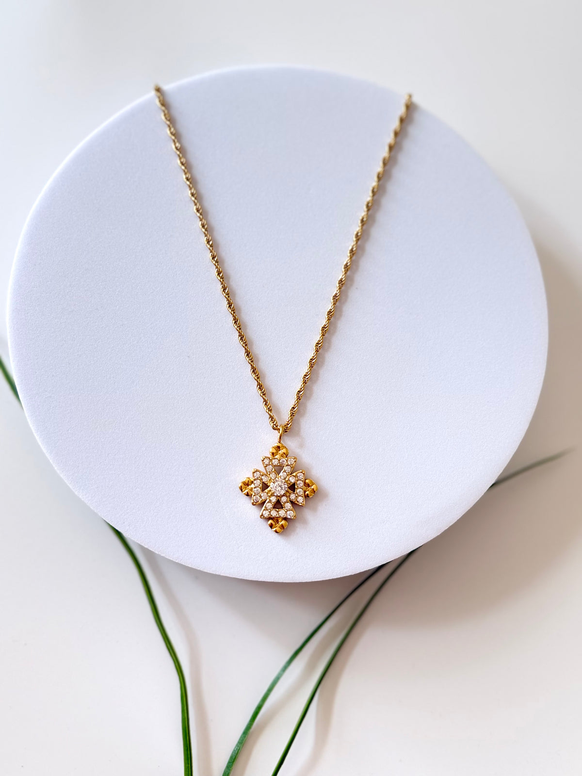 ENKU Cross Medium | እንቁ Meskel Necklace
