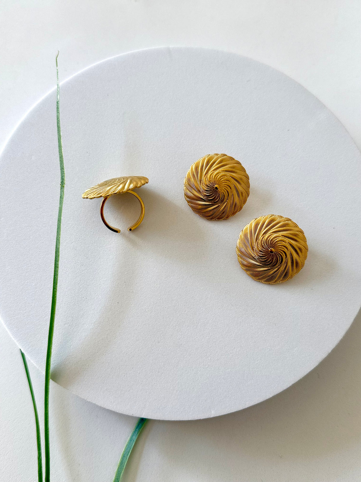 SEFED | ሰፌድ Earrings & Ring Set
