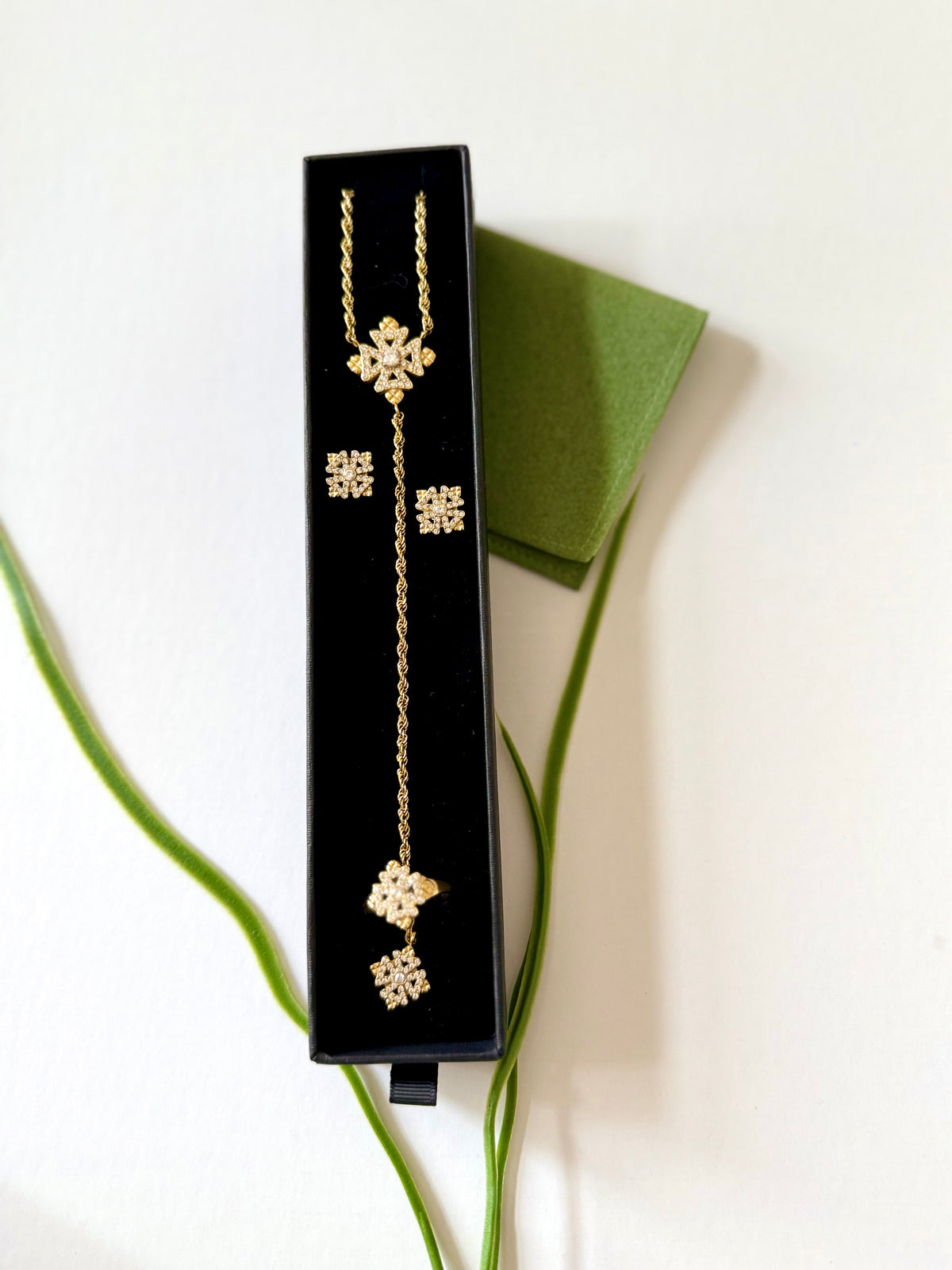 ENKU LARIAT | እንቁ Necklace, Earrings & Ring Set