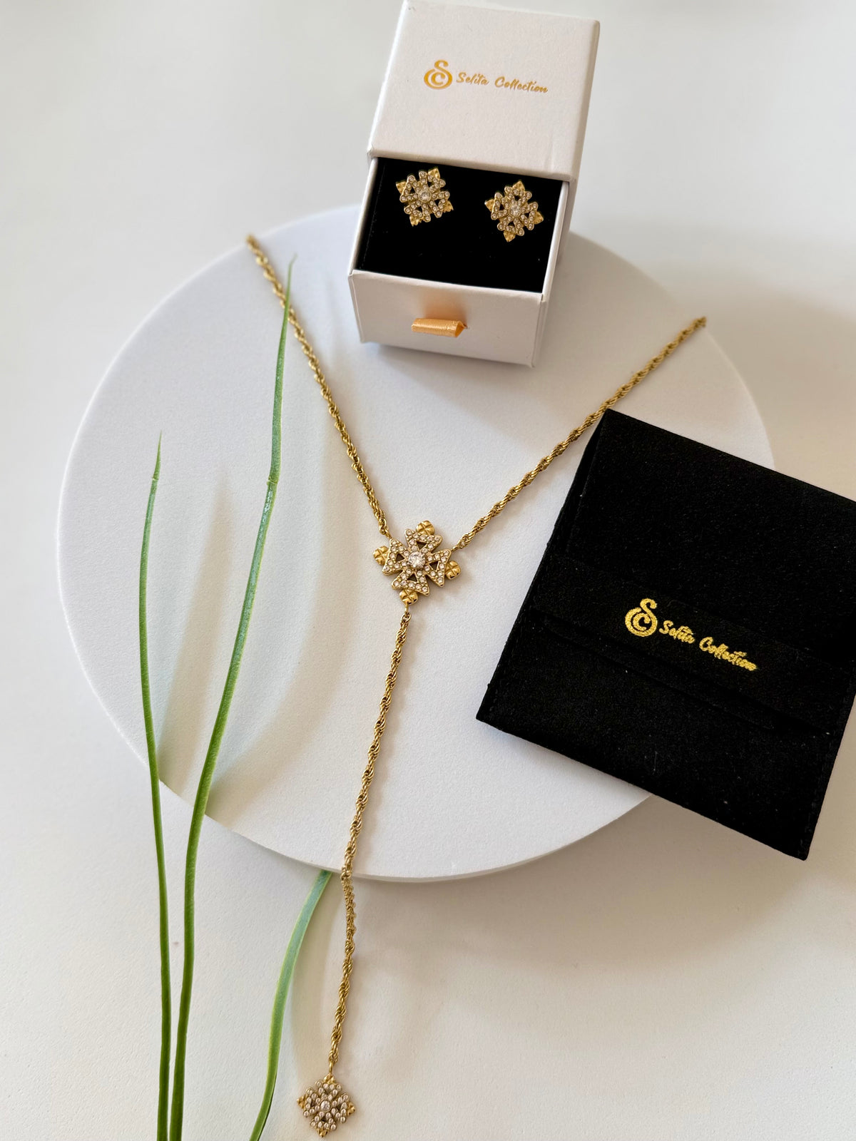 ENKU| እንቁ Necklace, Earrings & Ring Set