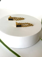 Onyx Chain Earrings