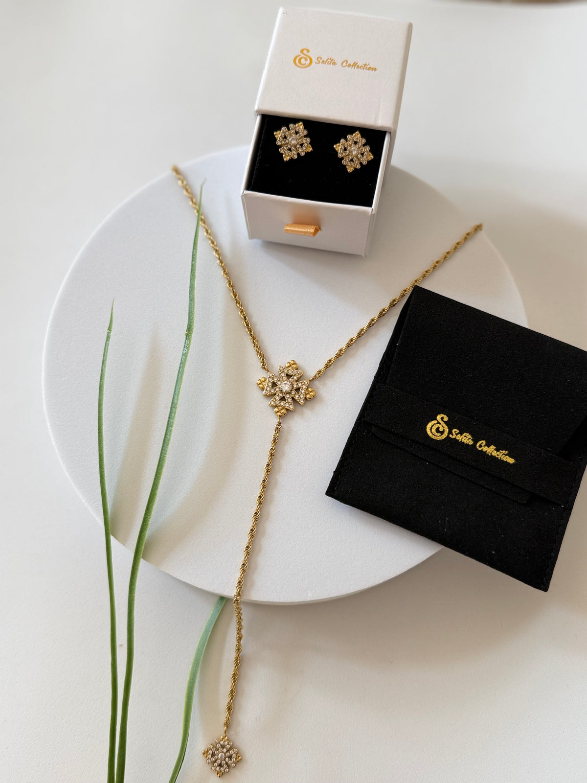 ENKU| እንቁ Necklace, Earrings & Ring Set