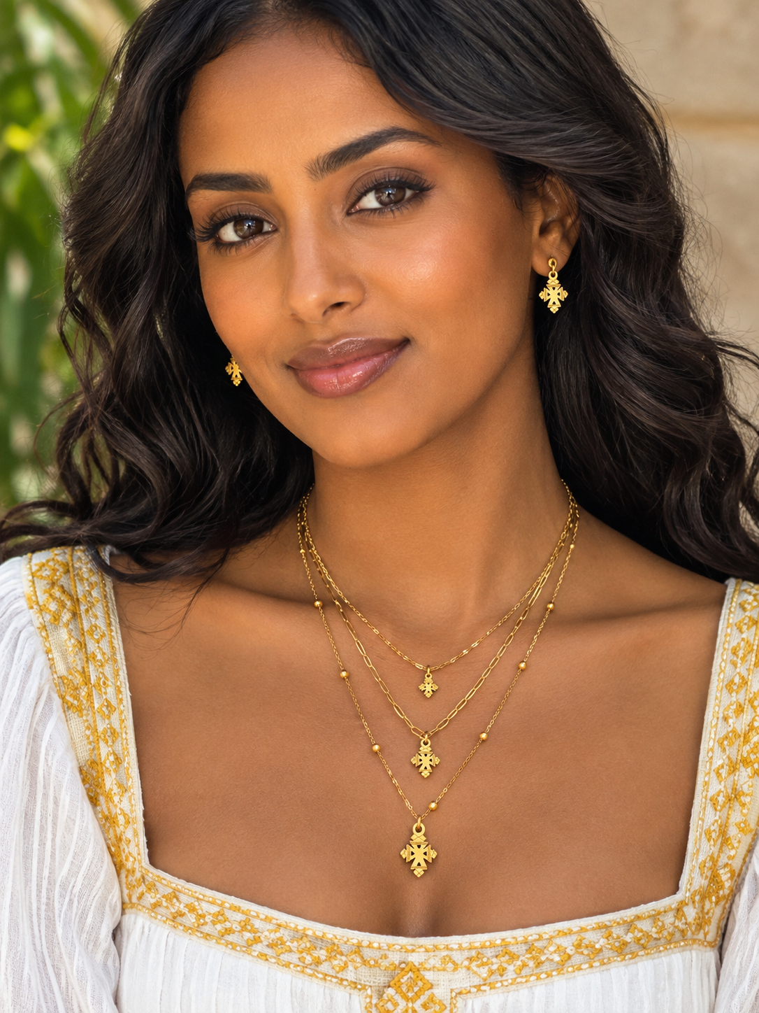 ፫ ሰሊታ መሰቀል | Sost Selita Meskel Layered Necklace