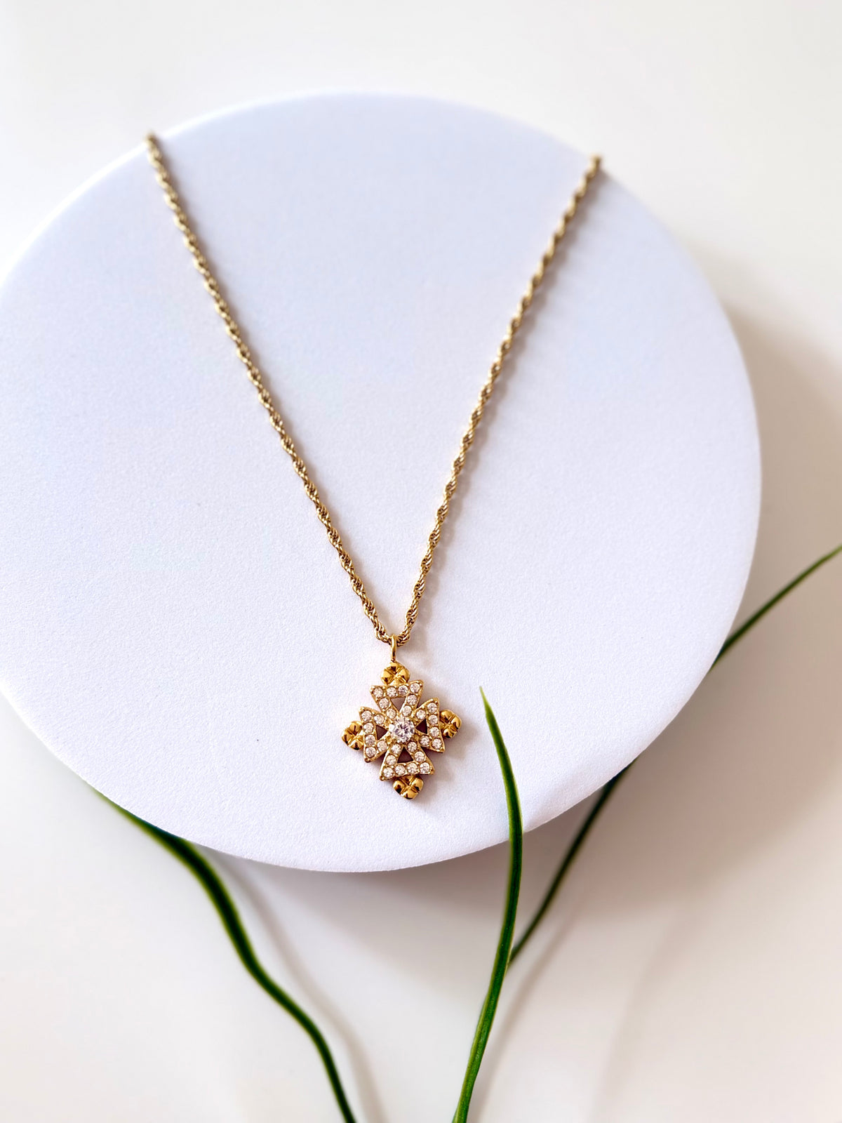 ENKU Cross Medium | እንቁ Meskel Necklace