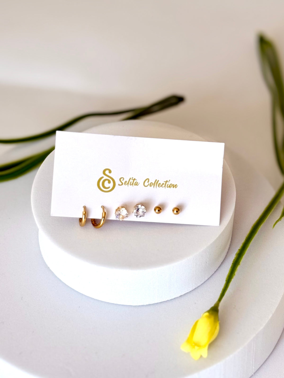 RAHEL | ራሄል Triple the Fun Studs Earrings