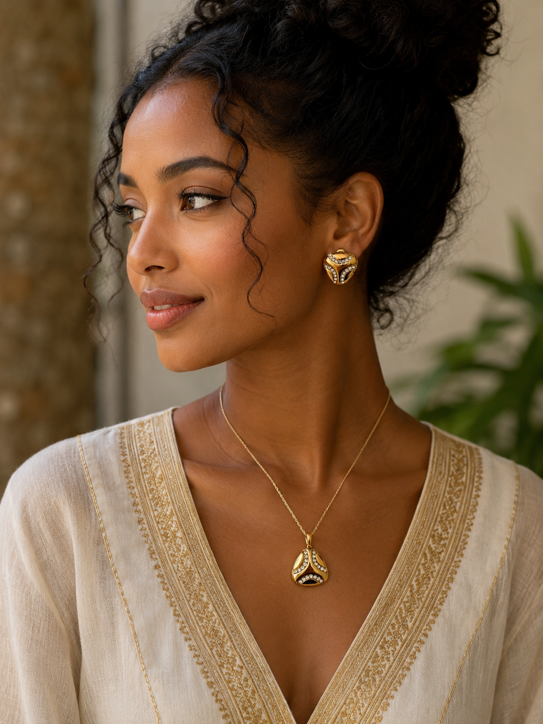 AZEB | አዜብ Necklace & Earrings Set