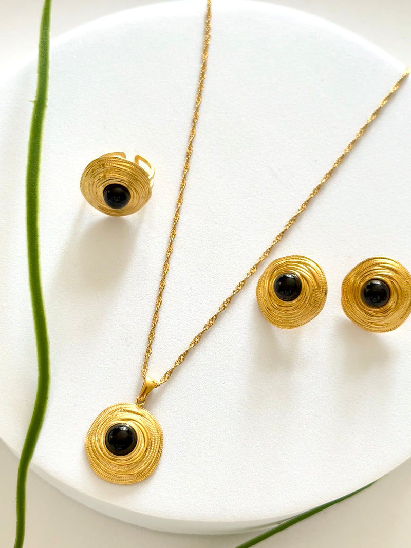 GELILA | ገሊላ EARRINGS AND RING SET