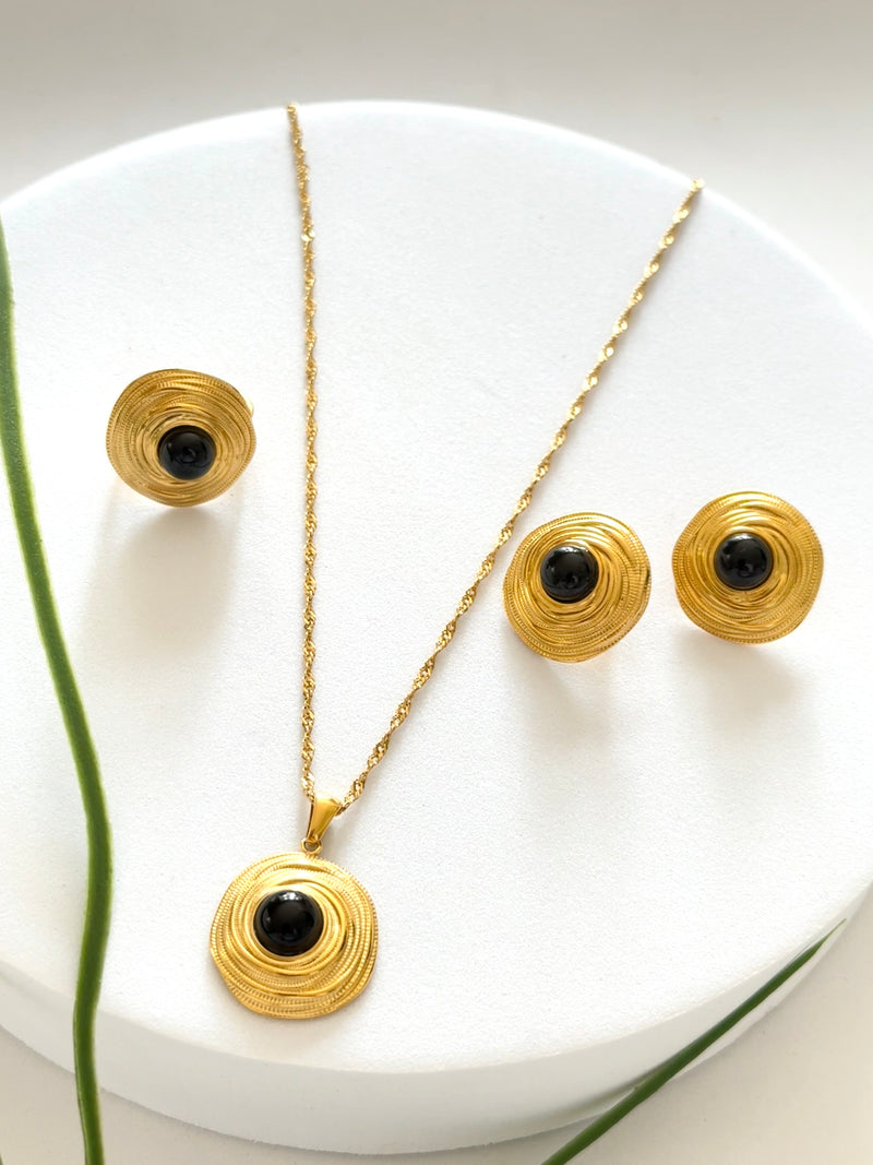 GELILA | ገሊላ EARRINGS AND RING SET