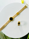 WATCH-STYLE BRACELET & RING SET