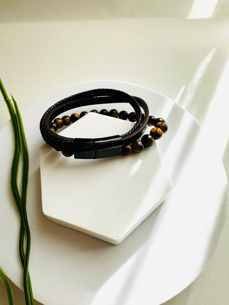 GERUM | ግሩም  MULTI LAYER MENS WRIST BRACELET