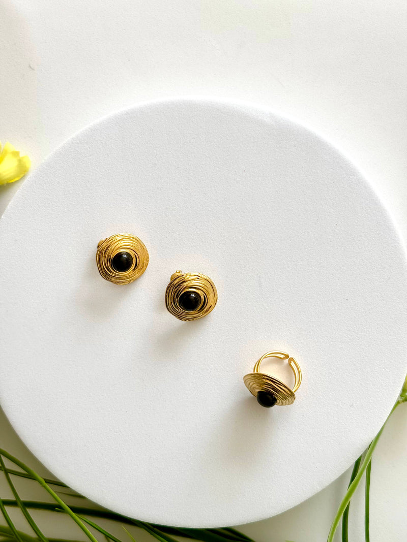 GELILA | ገሊላ EARRINGS AND RING SET