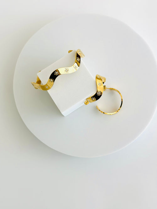 KOKEB | ኮከብ CUFF & EARRINGS SET