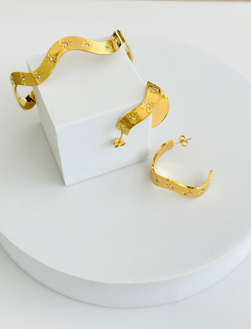 KOKEB | ኮከብ CUFF & EARRINGS SET
