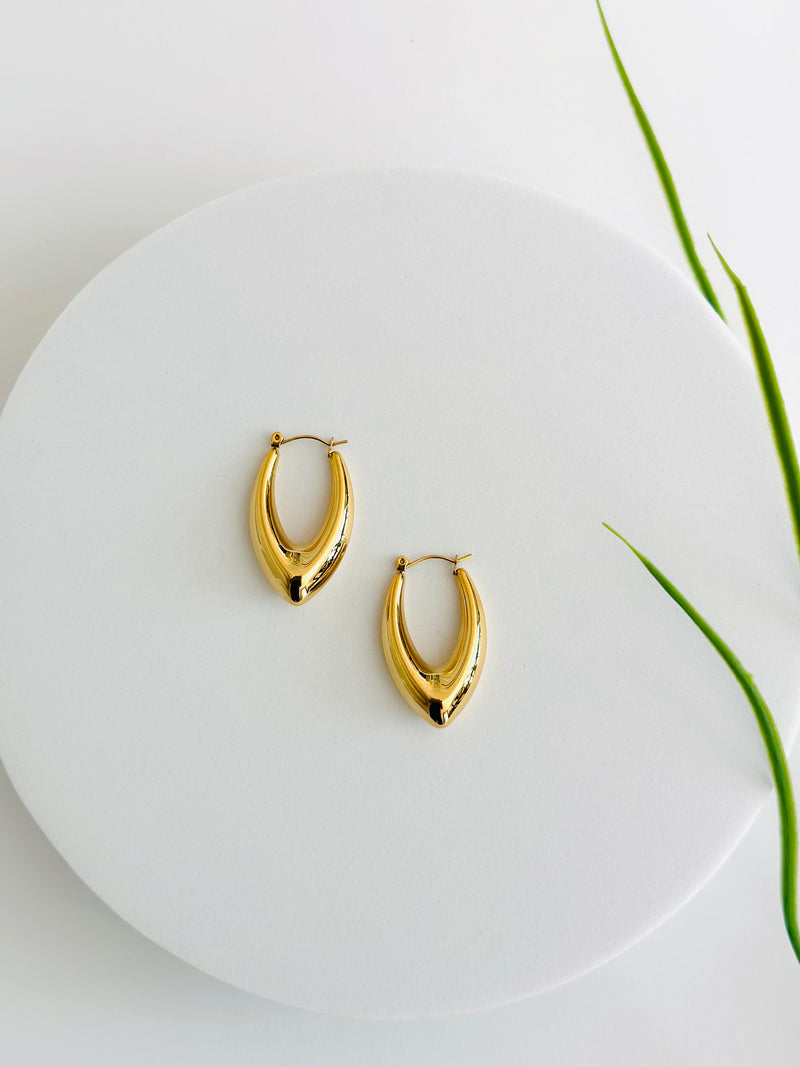 SABA | ሳባ POINTED HOOP EARRINGS