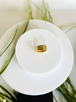 EMERALD GREEN TRIPLE LAYER RING