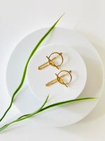 LEILA | ለይላ DUAL CIRCLE CHAIN EARRINGS