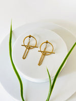 LEILA | ለይላ DUAL CIRCLE CHAIN EARRINGS