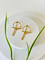 LEILA | ለይላ DUAL CIRCLE CHAIN EARRINGS