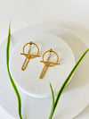 LEILA | ለይላ DUAL CIRCLE CHAIN EARRINGS