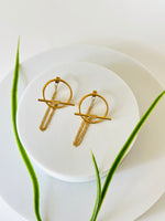 LEILA | ለይላ DUAL CIRCLE CHAIN EARRINGS