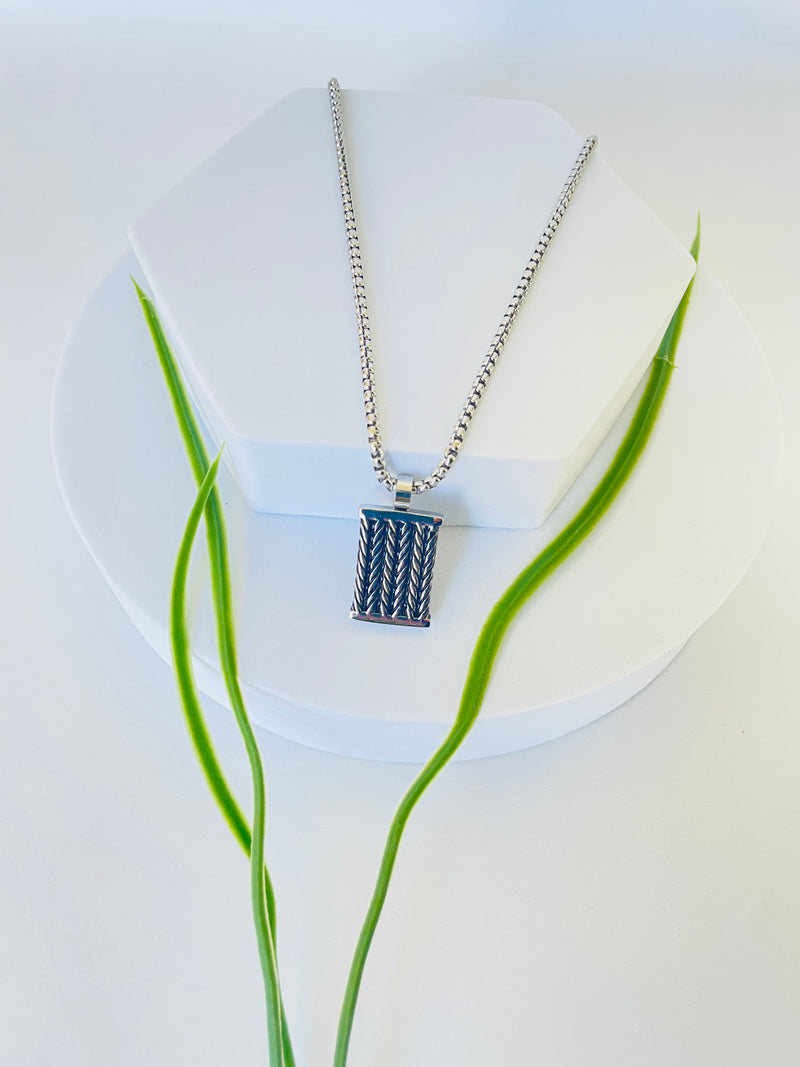 ANTENEH | አንተነህ Tag Necklace (SILVER)