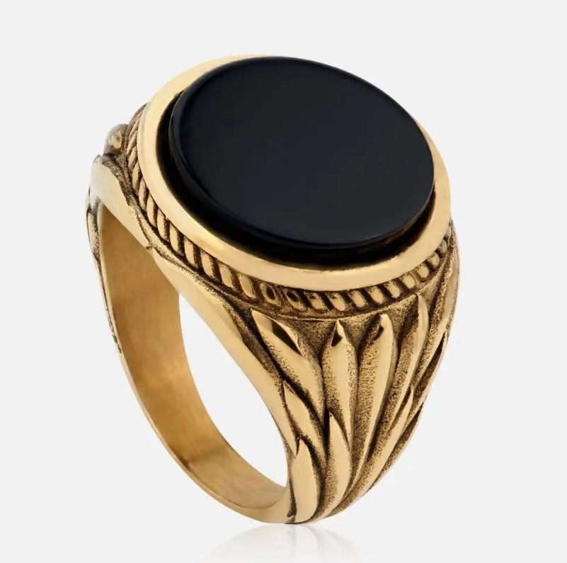 FOR HIM BLACK ONYX RING | ጥቁር
