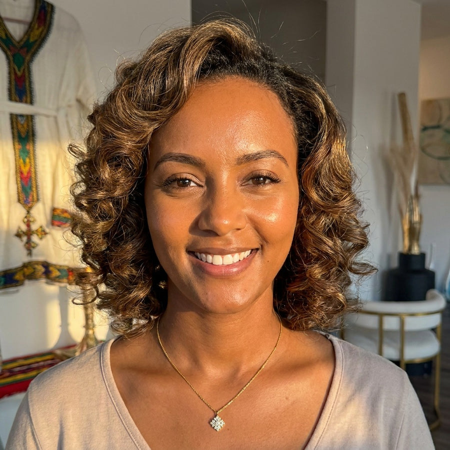 SMALL ENKU | እንቁ Meskel Cross Necklace