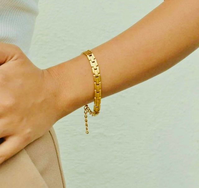 BUSHO BLOCK-LINK BRACELET