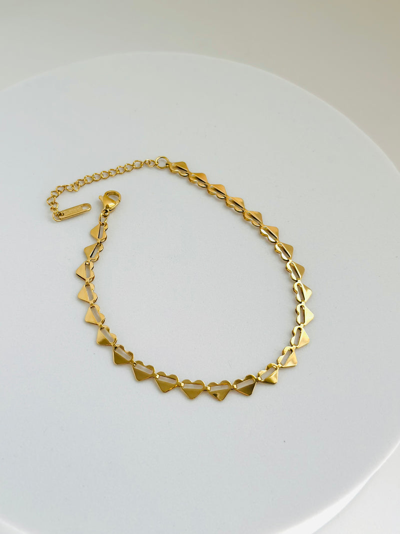 LEBE HEART CHAIN ANKLET (GOLD)
