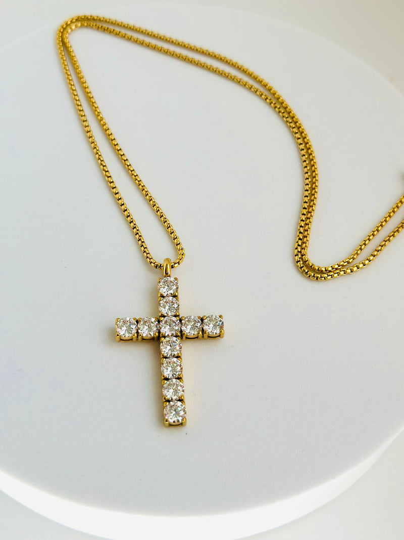 ENKU | እንቁ CROSS NECKLACE