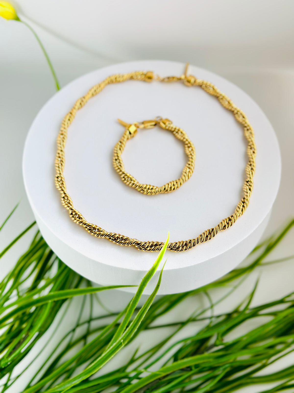 CHUNCKY GEMED | ገመድ NECKLACE AND BRACELET SET