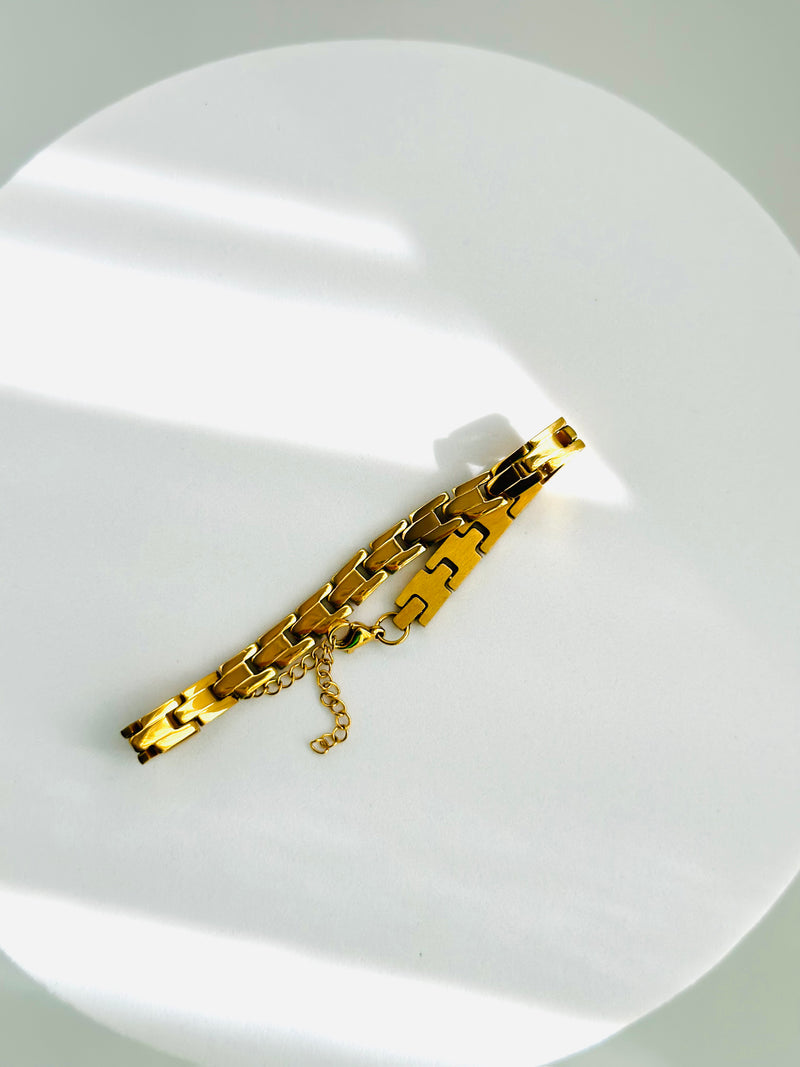 BUSHO BLOCK-LINK BRACELET