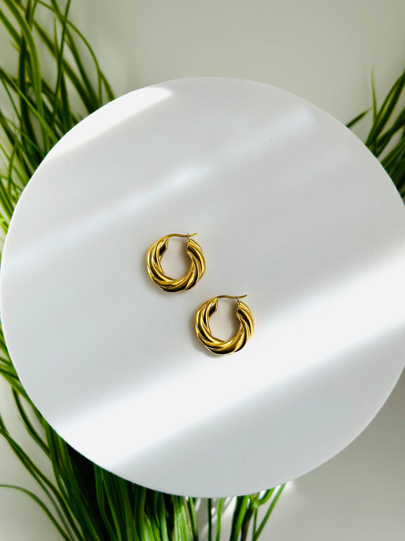TIMEZI TWIST HOOPS (GOLD & SILVER)