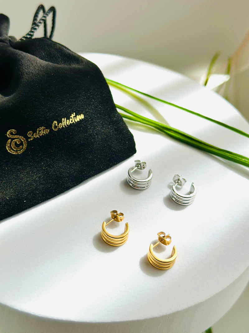 BITILE | ብጥሌ HUGGIE HOOPS (GOLD or SILVER)