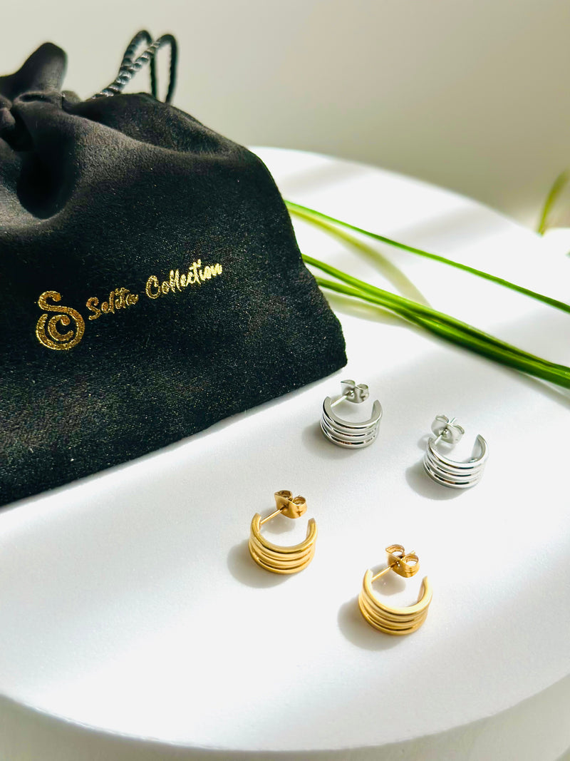 BITILE | ብጥሌ HUGGIE HOOPS (GOLD or SILVER)